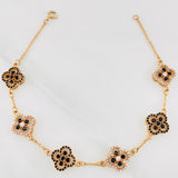 Pulso Trébol Aro Seguido 9.6g / 21cm / 1.55mm Oro Rosa 18K