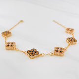 Pulso Trébol Aro Seguido 9.6g / 21cm / 1.55mm Oro Rosa 18K