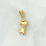 Dije Llave 0.45gr / 2cm / Mate Troquelado Oro Amarillo