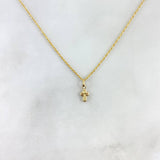 Cadena Lazo 0.95gr / 50cm + Dije Cruz Rayada 0.25gr / 1.2cm Oro Amarillo (Oferta)