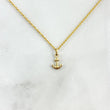 Cadena Lazo 0.85gr / 45cm + Dije Ancla 0.2gr / 1.3cm  Oro Amarillo (Oferta) ©