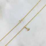 Cadena Lazo 0.85gr / 45cm + Dije Ancla 0.2gr / 1.3cm  Oro Amarillo (Oferta) ©