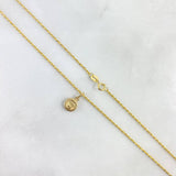 Cadena Lazo 0.85gr / 45cm + Dije Corona RX 0.3gr / 1.3cm  Oro Amarillo (Oferta) ©