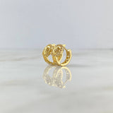 Candongas Tribal Medusa 3.95gr / 1.3cm / Circones Blancos Oro Amarillo ©