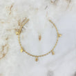 Tobillera GC Calabrote 4.25gr / 25.5cm / 3.3mm "Hongo-Corona RX-Virgen Milagrosa-Sapo-Corazón" Oro Amarillo *