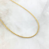Cadena Lazo 3.55gr / 60cm / 2.3mm Oro Amarillo +3