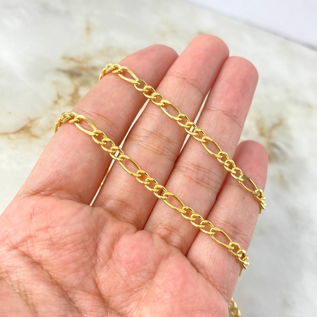 Cadena Figaro 5.5gr / 50cm / 2.9mm Oro Amarillo +0 ©