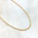 Cadena Figaro 4.95gr / 50cm / 3.3mm Oro Amarillo +0