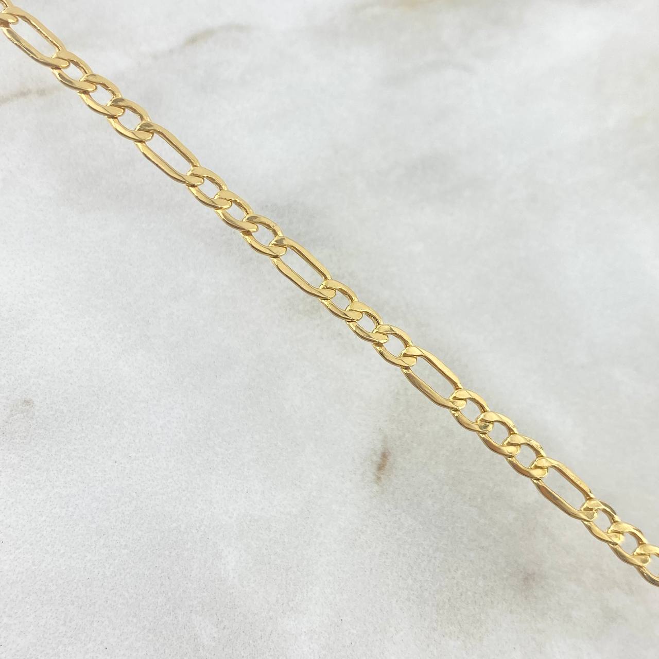 Cadena Figaro 3.05gr / 60cm / 2.5mm Oro Amarillo +0 *