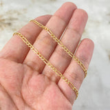 Cadena Figaro 3.05gr / 60cm / 2.5mm Oro Amarillo +0 *