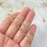 Cadena Figaro 2.4gr / 60cm / 2.1mm Oro Amarillo +1