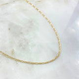 Cadena Figaro 2.4gr / 60cm / 2.1mm Oro Amarillo +1
