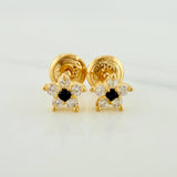Topos Flor 0.85gr / 3.4mm Oro Amarillo 18K