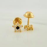 Topos Flor 0.85gr / 3.4mm Oro Amarillo 18K