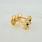 Topos Flor 0.85gr / 3.4mm Oro Amarillo 18K