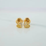 Topos Corazon Medio Destello 0.6 g / 3.98 mm Oro Amarillo 18K