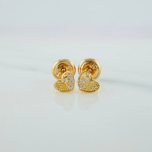 Topos Corazón Medio Destello 0.65gr / 4.49mm Oro Amarillo 18K