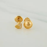 Topos Corazon Medio Destello 0.6 g / 3.98 mm Oro Amarillo 18K