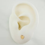 Topos Corazon Medio Destello 0.6 g / 3.98 mm Oro Amarillo 18K