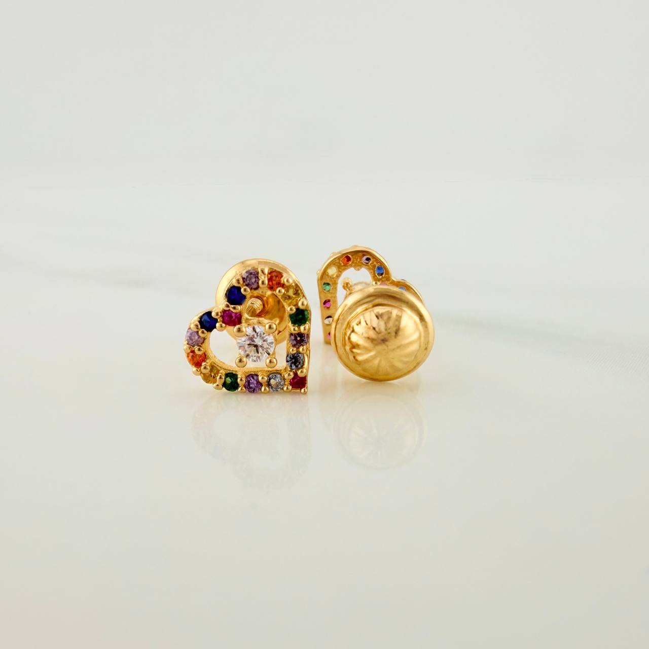 Topos Corazon 0.9gr / 7.37mm Oro Amarillo 18K
