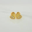 Topos Corazón Medio Destello 0.9gr / 7mm Oro Amarillo 18K