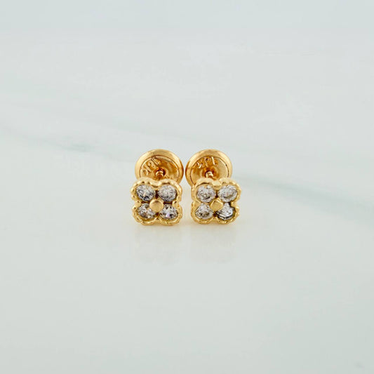 Topos Trebol 1.05gr / 5mm Oro Amarillo 18K &