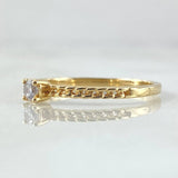 Anillo Solitario Medio Cubano 1.6gr / T7 / Oro Amarillo 18K