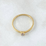 Anillo Solitario Medio Cubano 1.6gr / T7 / Oro Amarillo 18K