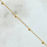 Tobillera Tipo Militar 2.4gr / 26cm / Oro Amarillo 18K