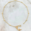 Tobillera Denario Virgen Milagrosa Crúz 2.7gr / 24cm / Oro Amarillo 18K