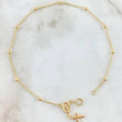 Tobillera Denario Virgen Milagrosa Crúz 2.65gr / 24cm / Oro Amarillo 18K