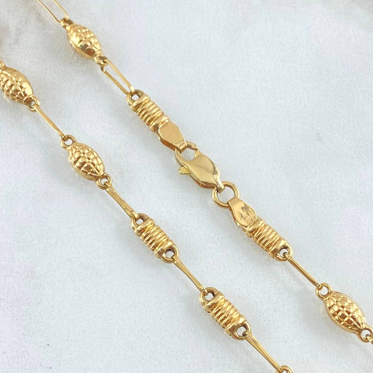 Cadena Rustica Granada 3x1 8.95gr / 60cm / Oro Amarillo 18K