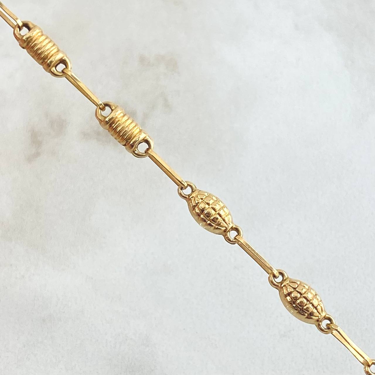 Cadena Rustica Granada 3x1 8.95gr / 60cm / Oro Amarillo 18K