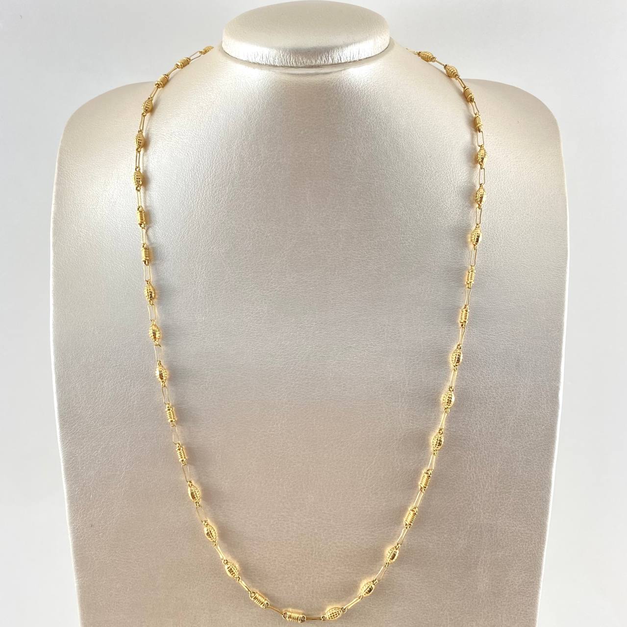 Cadena Rustica Granada 3x1 8.95gr / 60cm / Oro Amarillo 18K