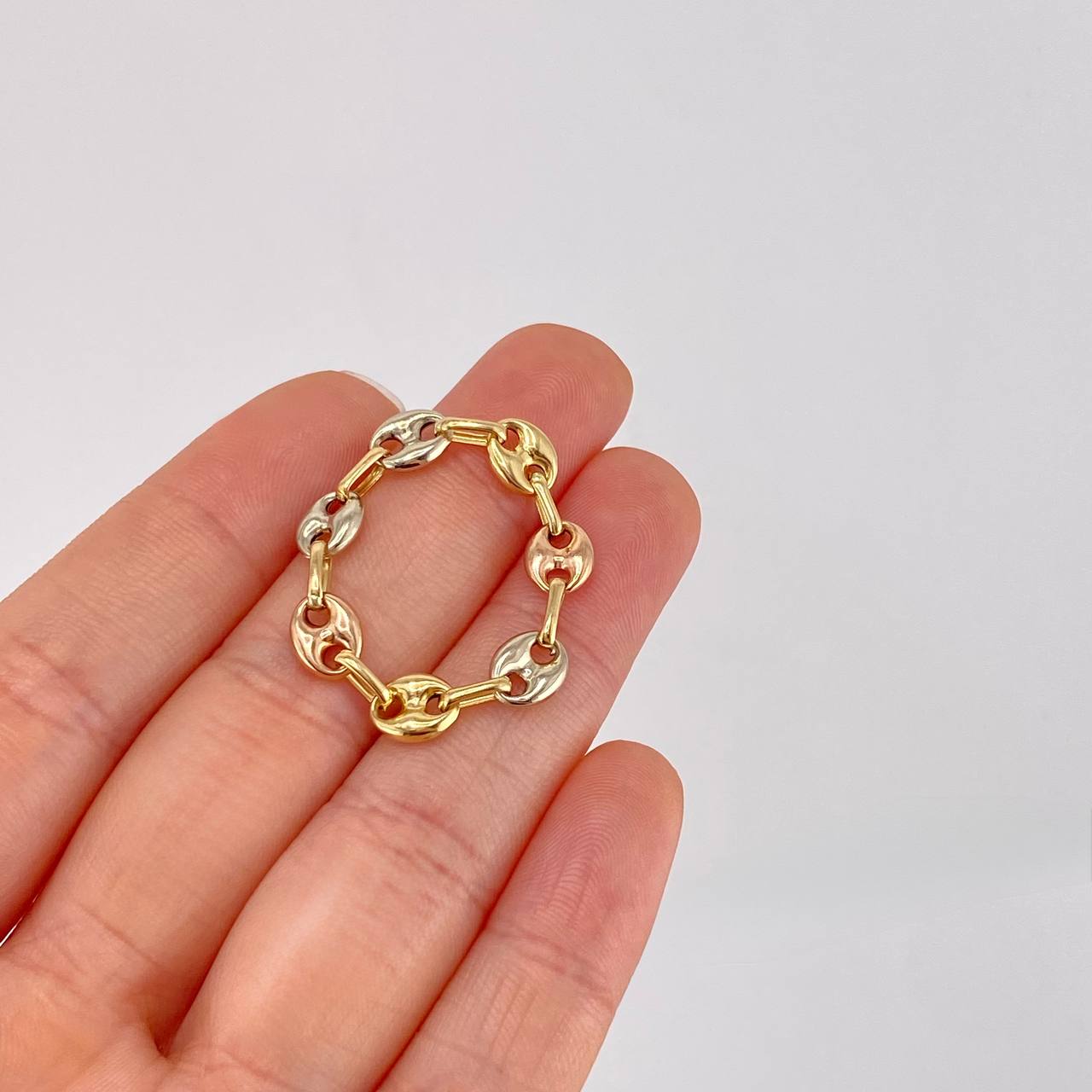 Anillo GC 1.5g / T13 1/4 Tres Oros 18K