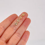 Herraje Retazo GC 0.6g / 3.4cm Tres Oros 18K