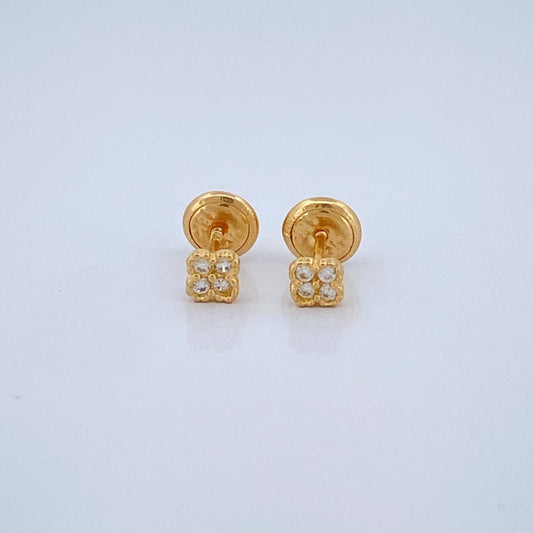 Topos Trebol 0.65gr / 3.4mm Oro Amarillo 18K %