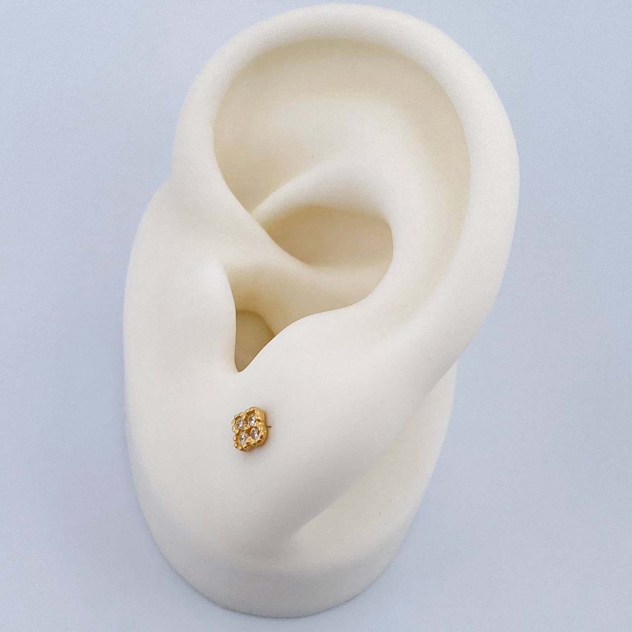 Topos Trebol 0.6gr / 3.6mm Oro Amarillo 18K %