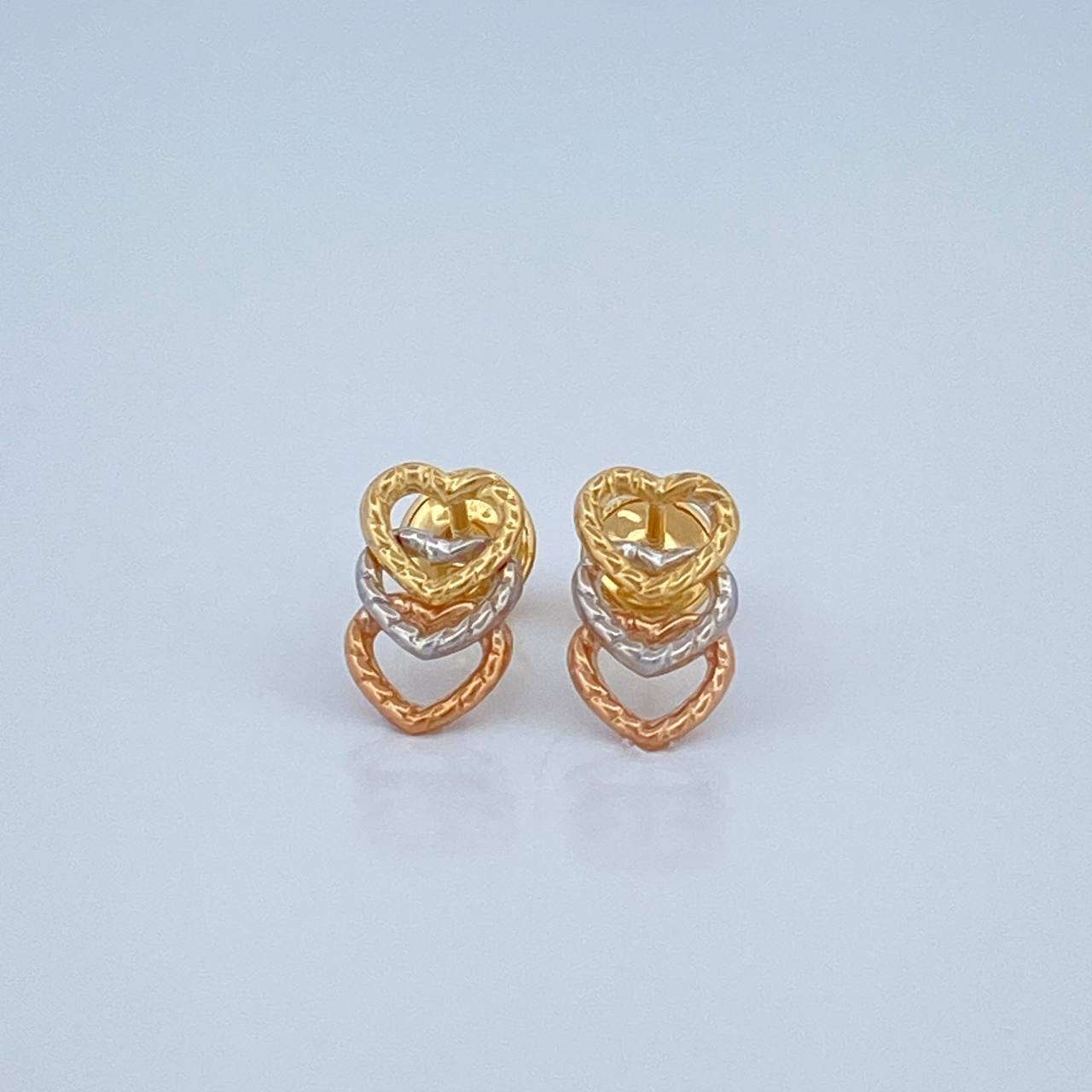 Topos Tres Corazones 0.65gr / 6.1mm Tres Oros 18K %