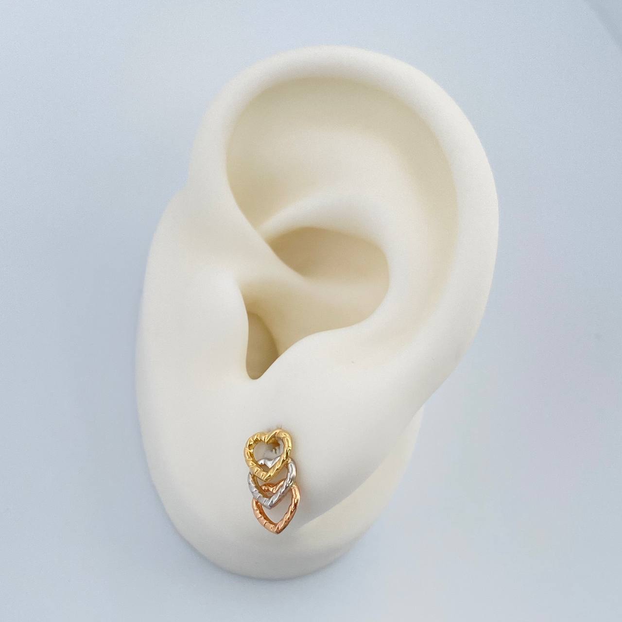 Topos Tres Corazones 0.65gr / 6.1mm Tres Oros 18K %