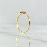 Anillo Flor Nueve Petalos 1.45gr / T6 3/4 / Circones Blancos Oro Amarillo 18K *