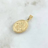 Dije Virgen del Carmen 1.95gr / 3.2cm / Ovalo Bordeado Oro Amarillo 18K