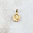 Dije Santísima Trinidad 0.85gr / 2.2cm / Circulo Mate Troquelado Oro Amarillo 18K