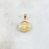 Dije Santísima Trinidad 0.85gr / 2.2cm / Circulo Mate Troquelado Oro Amarillo 18K