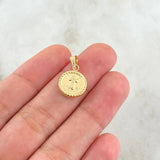 Dije Divino Niño 0.7gr / 2cm / Circulo Bordeado Oro Amarillo 18K