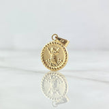 Dije Divino Niño 0.7gr / 2cm / Circulo Bordeado Oro Amarillo 18K
