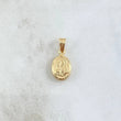 Dije San José 0.65gr / 2cm / Ovalo Cargador Liso Oro Amarillo 18K *