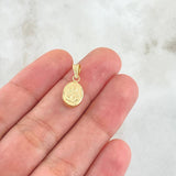 Dije San José 0.5gr / 1.7cm / Ovalo Cargador Liso Oro Amarillo 18K