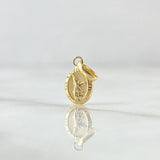 Dije San Miguel Arcángel 0.35gr / 1.5cm /  Cargador Liso Oro Amarillo 18K *