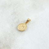 Dije Divino Niño 0.45gr / 1.5cm / Circulo Bordeado Oro Amarillo 18K